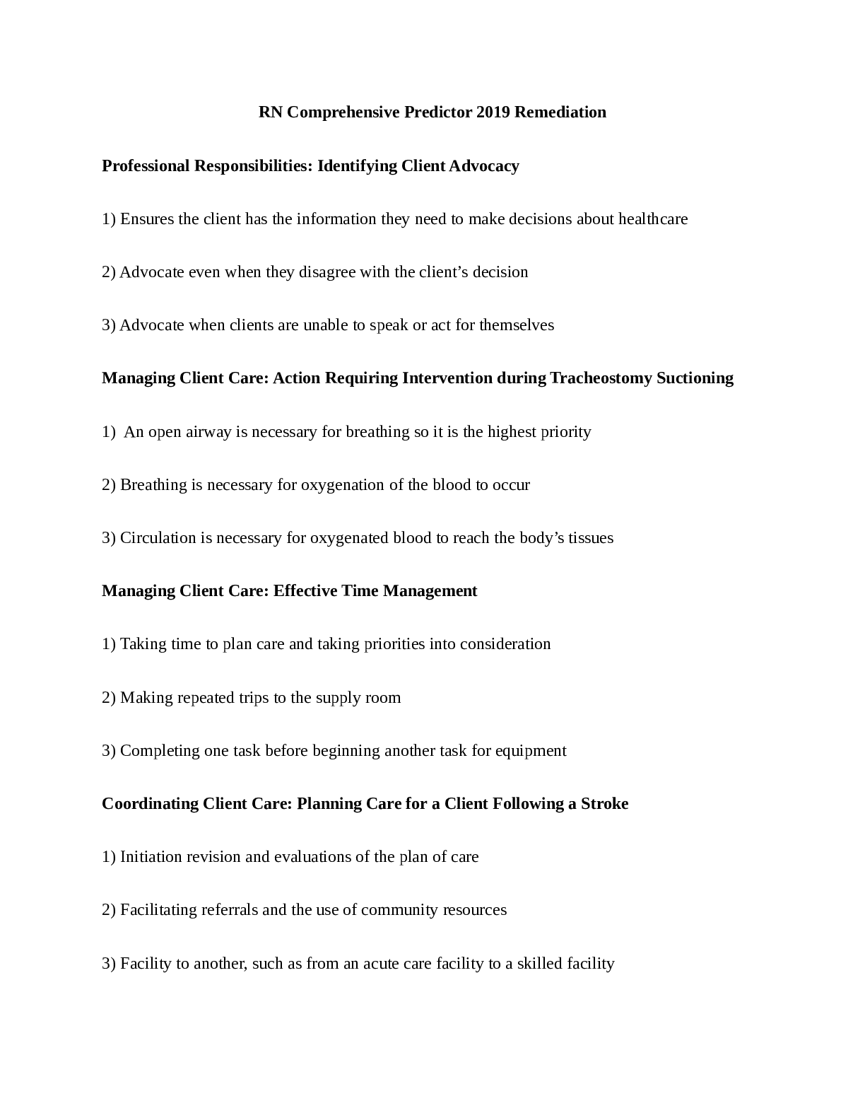 Preview image for RN Comprehensive Predictor 2019 Remediation